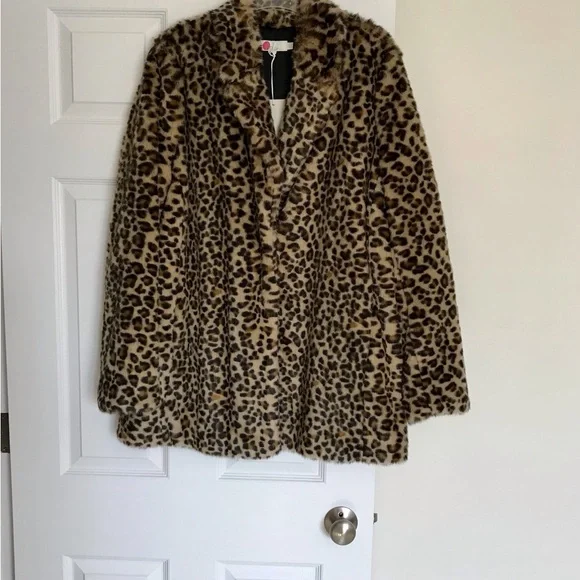 NWT Boden “Boxgrove” Faux Fur Leopard Print Coat, 16 - Picture 2 of 12